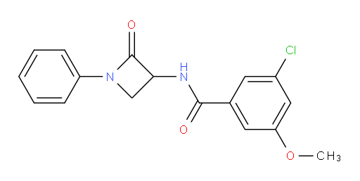 3-chloro-5-methoxy-N-(2-oxo-1-phenylazetidin-3-yl)benzamide