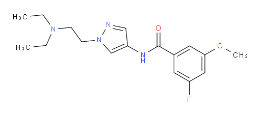 N-(1-(2-(diethylamino)ethyl)-1H-pyrazol-4-yl)-3-fluoro-5-methoxybenzamide