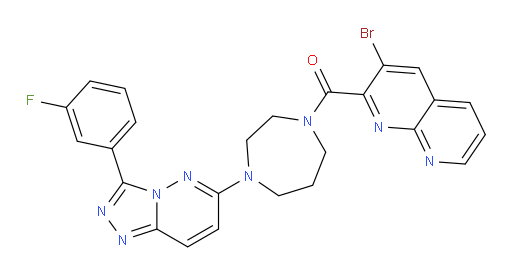 (3-bromo-1,8-naphthyridin-2-yl)(4-(3-(3-fluorophenyl)-[1,2,4]triazolo[4,3-b]pyridazin-6-yl)-1,4-diazepan-1-yl)methanone