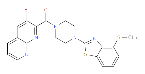(3-bromo-1,8-naphthyridin-2-yl)(4-(4-(methylthio)benzo[d]thiazol-2-yl)piperazin-1-yl)methanone