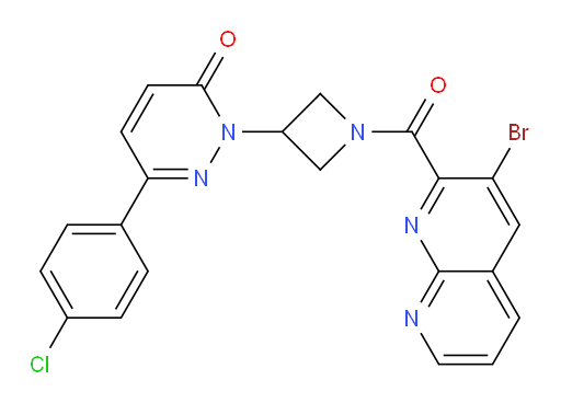 2-(1-(3-bromo-1,8-naphthyridine-2-carbonyl)azetidin-3-yl)-6-(4-chlorophenyl)pyridazin-3(2H)-one
