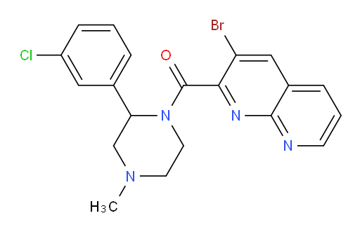 (3-bromo-1,8-naphthyridin-2-yl)(2-(3-chlorophenyl)-4-methylpiperazin-1-yl)methanone