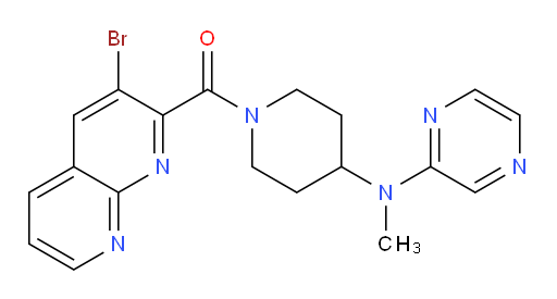 (3-bromo-1,8-naphthyridin-2-yl)(4-(methyl(pyrazin-2-yl)amino)piperidin-1-yl)methanone