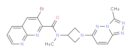 3-bromo-N-methyl-N-(1-(3-methyl-[1,2,4]triazolo[4,3-b]pyridazin-6-yl)azetidin-3-yl)-1,8-naphthyridine-2-carboxamide