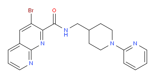 3-bromo-N-((1-(pyridin-2-yl)piperidin-4-yl)methyl)-1,8-naphthyridine-2-carboxamide