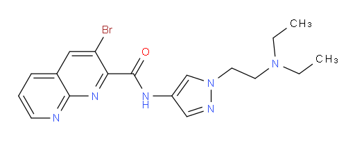 3-bromo-N-(1-(2-(diethylamino)ethyl)-1H-pyrazol-4-yl)-1,8-naphthyridine-2-carboxamide