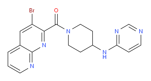 (3-bromo-1,8-naphthyridin-2-yl)(4-(pyrimidin-4-ylamino)piperidin-1-yl)methanone