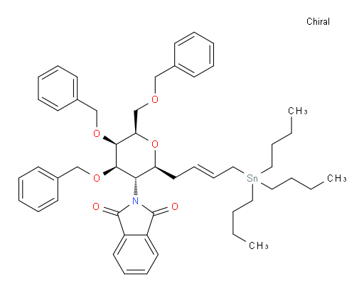 2-((2S,3S,4R,5R,6R)-4,5-双(苄氧基)-6-((苄氧基)甲基)-2-((E)-4-(三丁基锡基)丁-2-烯-1-基)四氢-2H-吡喃-3-基)异吲哚啉-1,3-二酮