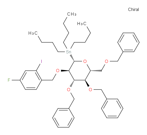 ((2S,3R,4S,5R,6R)-4,5-双(苄氧基)-6-((苄氧基)甲基)-3-((4-氟-2-碘苄氧基))四氢-2H-吡喃-2-基)三丁基锡烷