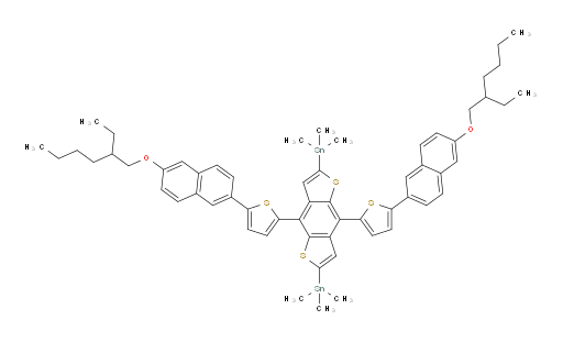 (4,8-bis(5-(6-((2-ethylhexyl)oxy)naphthalen-2-yl)thiophen-2-yl)benzo[1,2-b:4,5-b']dithiophene-2,6-diyl)bis(trimethylstannane)