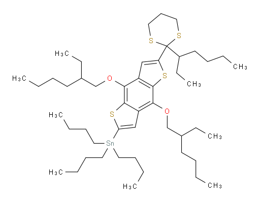 (4,8-bis((2-ethylhexyl)oxy)-6-(2-(heptan-3-yl)-1,3-dithian-2-yl)benzo[1,2-b:4,5-b']dithiophen-2-yl)tributylstannane
