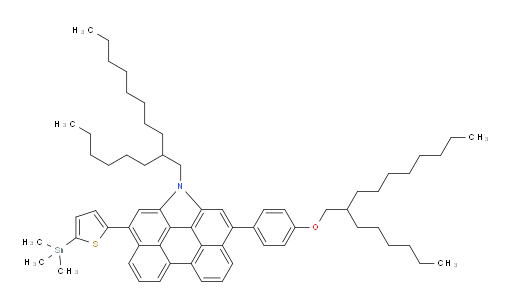 1-(2-hexyldecyl)-3-(4-((2-hexyldecyl)oxy)phenyl)-10-(5-(trimethylstannyl)thiophen-2-yl)-1H-phenanthro[1,10,9,8-cdefg]carbazole
