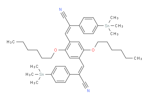 (2E,2'E)-3,3'-(2,5-bis(hexyloxy)-1,4-phenylene)bis(2-(4-(trimethylstannyl)phenyl)acrylonitrile)