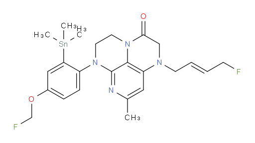 (E)-1-(4-fluorobut-2-en-1-yl)-6-(4-(fluoromethoxy)-2-(trimethylstannyl)phenyl)-8-methyl-1,2,5,6-tetrahydro-1,3a,6,7-tetraazaphenalen-3(4H)-one