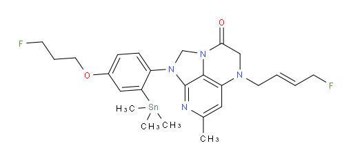 (E)-5-(4-fluorobut-2-en-1-yl)-1-(4-(3-fluoropropoxy)-2-(trimethylstannyl)phenyl)-7-methyl-4,5-dihydro-1H-1,2a,5,8-tetraazaacenaphthylen-3(2H)-one