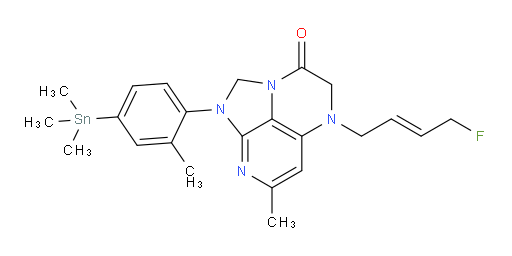 (E)-5-(4-fluorobut-2-en-1-yl)-7-methyl-1-(2-methyl-4-(trimethylstannyl)phenyl)-4,5-dihydro-1H-1,2a,5,8-tetraazaacenaphthylen-3(2H)-one