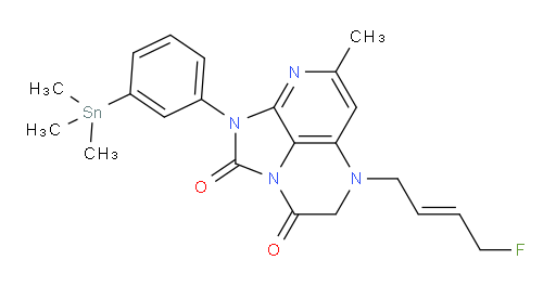 (E)-5-(4-fluorobut-2-en-1-yl)-7-methyl-1-(3-(trimethylstannyl)phenyl)-4,5-dihydro-1H-1,2a,5,8-tetraazaacenaphthylene-2,3-dione