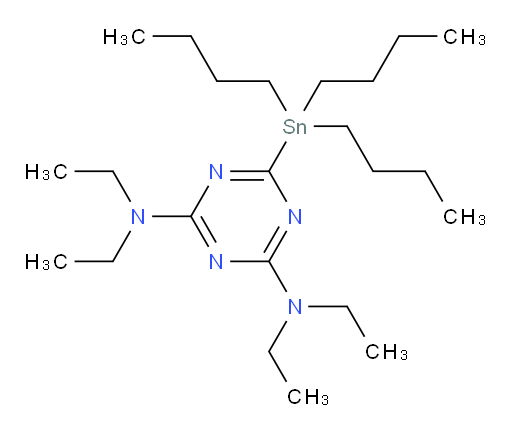 N2,N2,N4,N4-tetraethyl-6-(tributylstannyl)-1,3,5-triazine-2,4-diamine