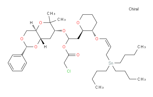 1-(((2R,4aR,7R,8aS)-6,6-dimethyl-2-phenylhexahydropyrano[3,2-d][1,3]dioxin-7-yl)oxy)-2-((2R,3S)-3-(((Z)-3-(tributylstannyl)prop-1-en-1-yl)oxy)tetrahydro-2H-pyran-2-yl)ethyl 2-chloroacetate