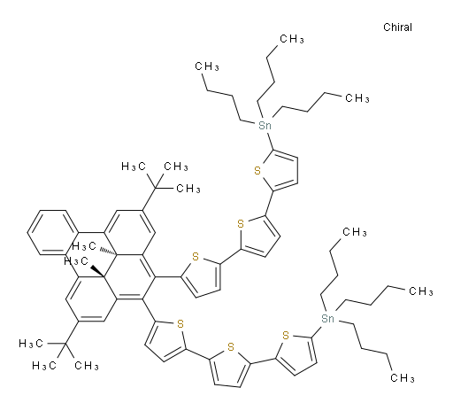(5'',5'''''-((3a1S,5a1S)-2,7-di-tert-butyl-3a1,5a1-dimethyl-3a1,5a1-dihydrobenzo[e]pyrene-4,5-diyl)bis([2,2':5',2''-terthiophene]-5'',5-diyl))bis(tributylstannane)