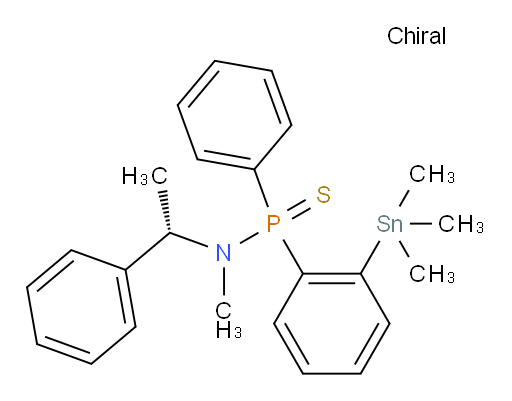N-methyl-P-phenyl-N-((S)-1-phenylethyl)-P-(2-(trimethylstannyl)phenyl)phosphinothioic amide