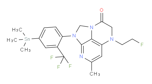 5-(2-fluoroethyl)-7-methyl-1-(2-(trifluoromethyl)-4-(trimethylstannyl)phenyl)-4,5-dihydro-1H-1,2a,5,8-tetraazaacenaphthylen-3(2H)-one