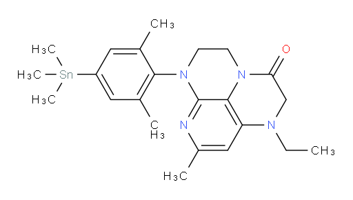6-(2,6-dimethyl-4-(trimethylstannyl)phenyl)-1-ethyl-8-methyl-1,2,5,6-tetrahydro-1,3a,6,7-tetraazaphenalen-3(4H)-one