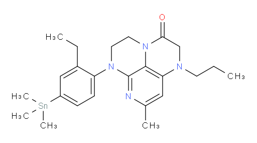 6-(2-ethyl-4-(trimethylstannyl)phenyl)-8-methyl-1-propyl-1,2,5,6-tetrahydro-1,3a,6,7-tetraazaphenalen-3(4H)-one