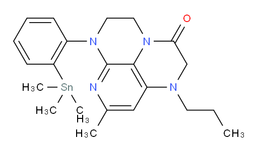 8-methyl-1-propyl-6-(2-(trimethylstannyl)phenyl)-1,2,5,6-tetrahydro-1,3a,6,7-tetraazaphenalen-3(4H)-one