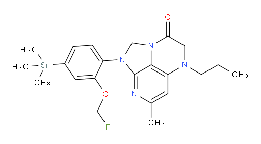 1-(2-(fluoromethoxy)-4-(trimethylstannyl)phenyl)-7-methyl-5-propyl-4,5-dihydro-1H-1,2a,5,8-tetraazaacenaphthylen-3(2H)-one
