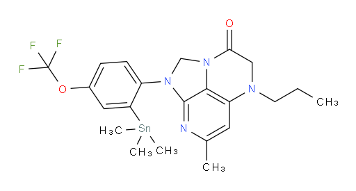 7-methyl-5-propyl-1-(4-(trifluoromethoxy)-2-(trimethylstannyl)phenyl)-4,5-dihydro-1H-1,2a,5,8-tetraazaacenaphthylen-3(2H)-one
