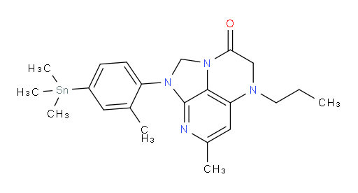 7-methyl-1-(2-methyl-4-(trimethylstannyl)phenyl)-5-propyl-4,5-dihydro-1H-1,2a,5,8-tetraazaacenaphthylen-3(2H)-one