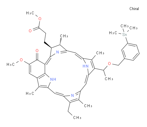 Methyl (15S,16S)-5-ethyl-1,15,16,18-tetrahydro-19-methoxy-6,11,15,22-tetramethyl-18-oxo-10-[1-[[3-(trimethylstannyl)phenyl]methoxy]ethyl]-9,12-imino-2,21-metheno-7,4:14,17-dinitrilo-4H-1-benzazacyclononadecine-16-propanoate