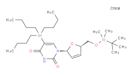 1-((2R,5S)-5-(((tert-butyldimethylsilyl)oxy)methyl)-2,5-dihydrofuran-2-yl)-5-(tributylstannyl)pyrimidine-2,4(1H,3H)-dione