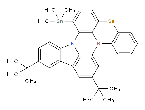 11,14-di-tert-butyl-8-(trimethylstannyl)-5-selena-8b-aza-15b-borabenzo[a]naphtho[1,2,3-hi]aceanthrylene