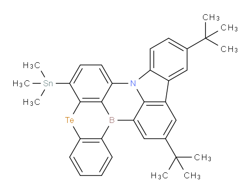 11,14-di-tert-butyl-6-(trimethylstannyl)-5-tellura-8b-aza-15b-borabenzo[a]naphtho[1,2,3-hi]aceanthrylene