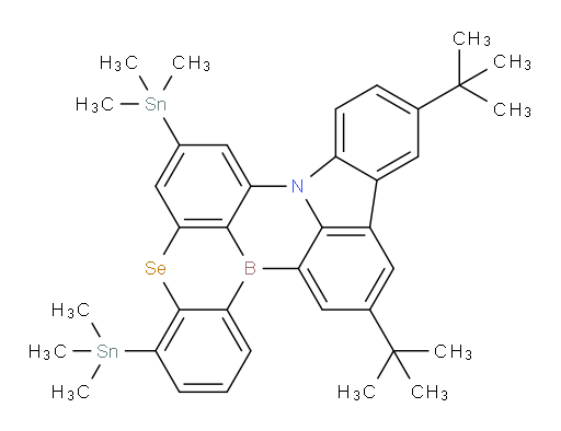 11,14-di-tert-butyl-4,7-bis(trimethylstannyl)-5-selena-8b-aza-15b-borabenzo[a]naphtho[1,2,3-hi]aceanthrylene