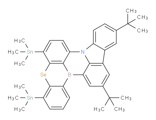 11,14-di-tert-butyl-4,6-bis(trimethylstannyl)-5-selena-8b-aza-15b-borabenzo[a]naphtho[1,2,3-hi]aceanthrylene