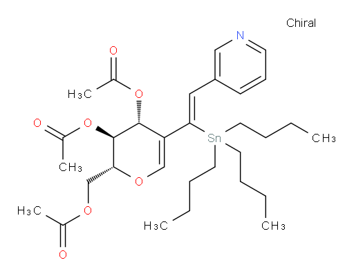 (2R,3S,4R)-2-(acetoxymethyl)-5-((Z)-2-(pyridin-3-yl)-1-(tributylstannyl)vinyl)-3,4-dihydro-2H-pyran-3,4-diyl diacetate