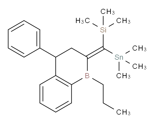 (E)-trimethyl((4-phenyl-1-propyl-3,4-dihydrobenzo[b]borinin-2(1H)-ylidene)(trimethylstannyl)methyl)silane
