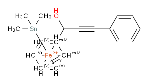 1-(1-Hydroxy-3-phenyl-2-propyn-1-yl)-2-(trimethylstannyl)ferrocene