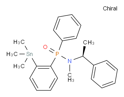 N-methyl-P-phenyl-N-((S)-1-phenylethyl)-P-(2-(trimethylstannyl)phenyl)phosphinic amide