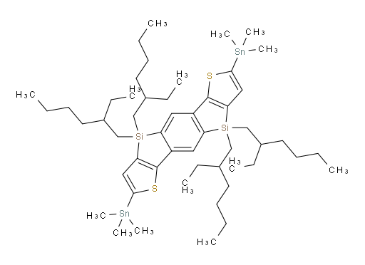 Thieno[2′′,3′′:4′,5′]silolo[2′,3′:5,6][1]benzosilolo[3,2-b]thiophene, 4,4,9,9-tetrakis(2-ethylhexyl)-4,9-dihydro-2,7-bis(trimethylstannyl)- (ZCI)
