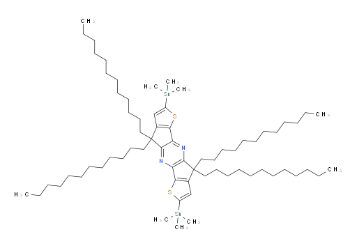 4,4,9,9-tetradodecyl-2,7-bis(trimethylstannyl)-4,9-dihydrothieno[2',3':3,4]cyclopenta[1,2-b]thieno[2',3':3,4]cyclopenta[1,2-e]pyrazine