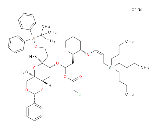 1-(((2R,4aR,6S,7R,8aS)-6-(2-((tert-butyldiphenylsilyl)oxy)ethyl)-4a,6-dimethyl-2-phenylhexahydropyrano[3,2-d][1,3]dioxin-7-yl)oxy)-2-((2R,3S)-3-(((Z)-3-(tributylstannyl)prop-1-en-1-yl)oxy)tetrahydro-2H-pyran-2-yl)ethyl 2-chloroacetate