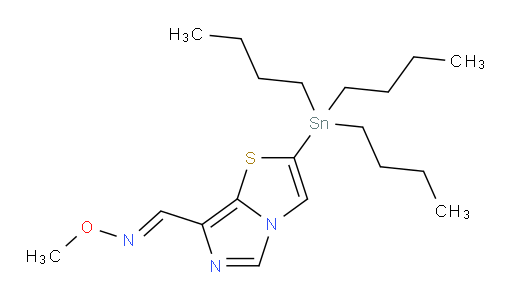 (E)-2-(tributylstannyl)imidazo[5,1-b]thiazole-7-carbaldehyde O-methyl oxime