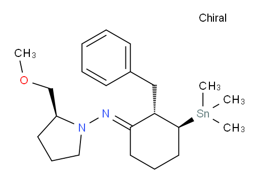 (S,E)-N-((2S,3S)-2-苄基-3-(三甲基锡基)环己亚基)-2-(甲氧基甲基)吡咯烷-1-胺