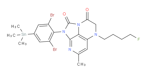 1-(2,6-dibromo-4-(trimethylstannyl)phenyl)-5-(4-fluorobutyl)-7-methyl-4,5-dihydro-1H-1,2a,5,8-tetraazaacenaphthylene-2,3-dione