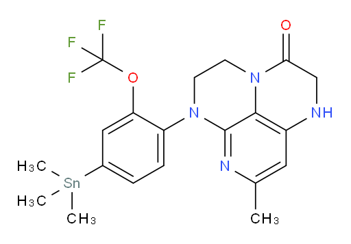 8-methyl-6-(2-(trifluoromethoxy)-4-(trimethylstannyl)phenyl)-1,2,5,6-tetrahydro-1,3a,6,7-tetraazaphenalen-3(4H)-one
