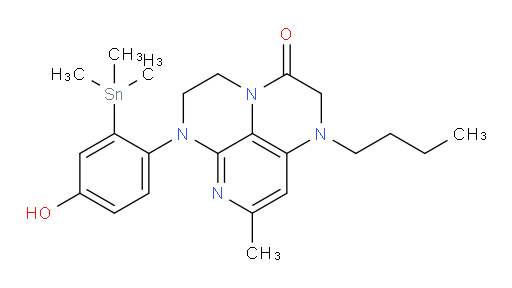 1-butyl-6-(4-hydroxy-2-(trimethylstannyl)phenyl)-8-methyl-1,2,5,6-tetrahydro-1,3a,6,7-tetraazaphenalen-3(4H)-one